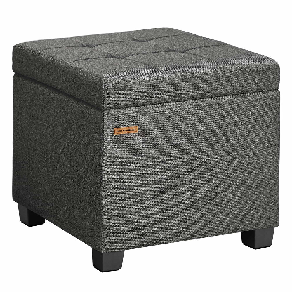 Songmics ULOM509GN01 pouf contenitore cubo grigio