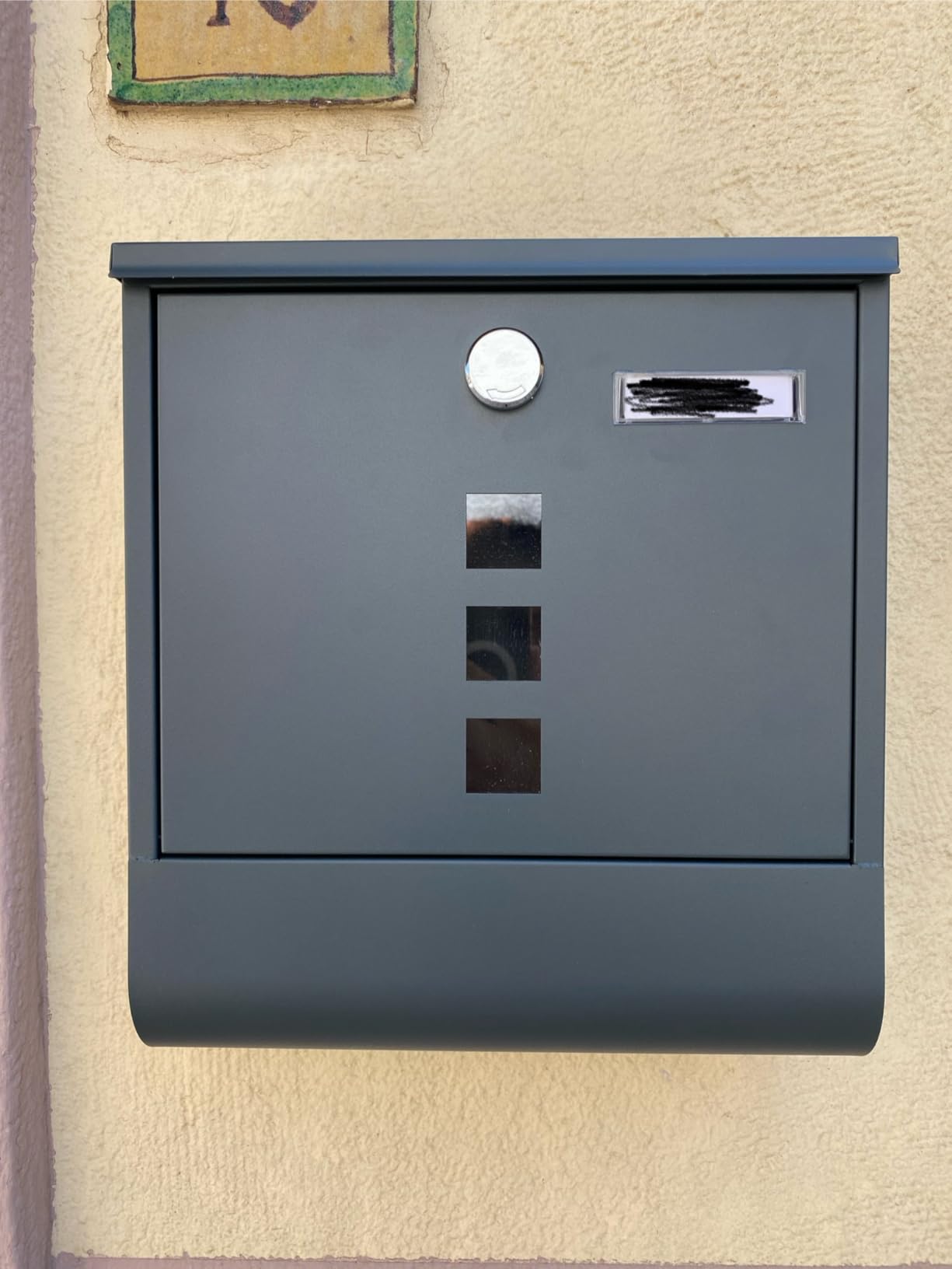 Songmics cassetta postale acciaio nera A4 30,8x33,8 cm