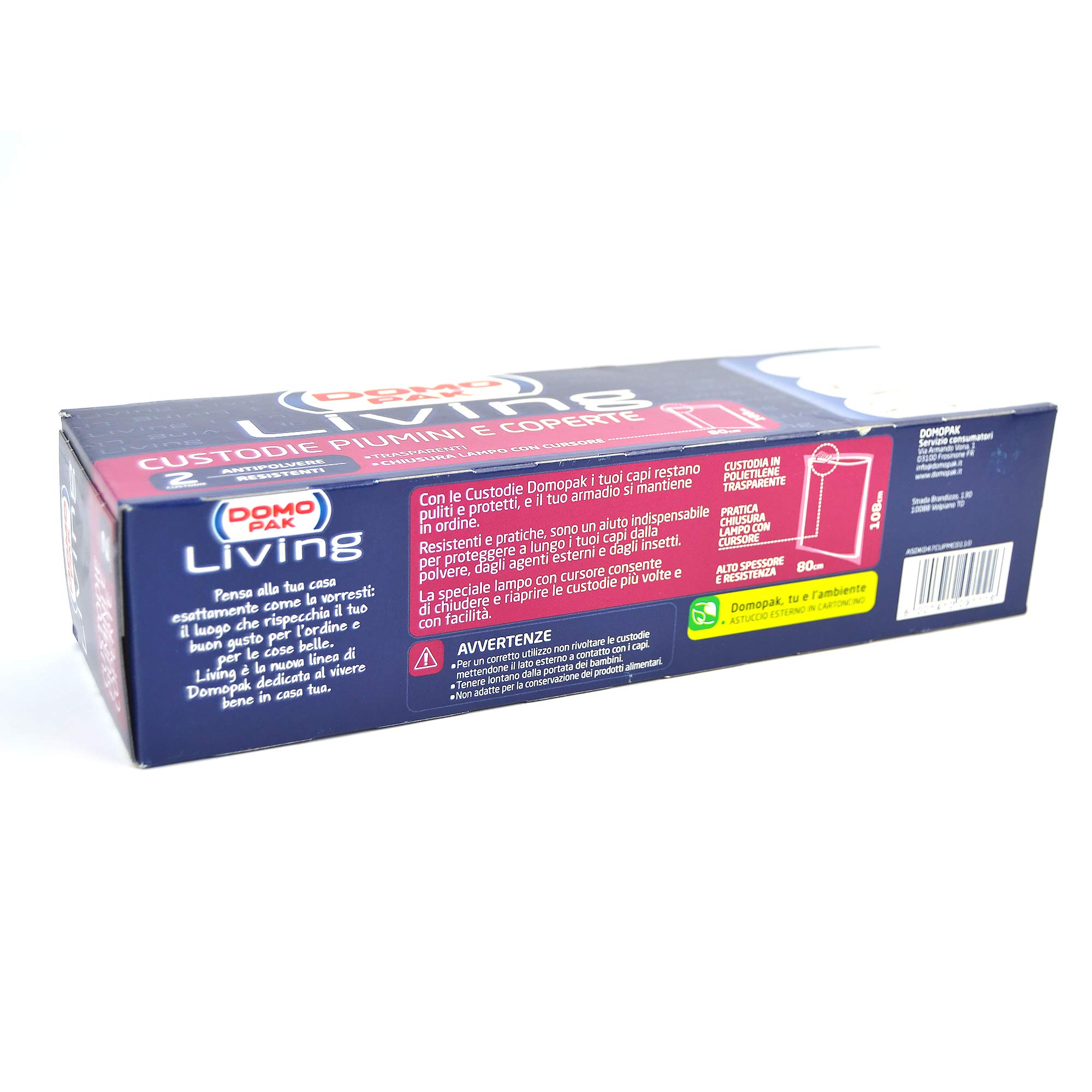 Domopak Living sacchetti antipolvere 80x108 cm 2 buste