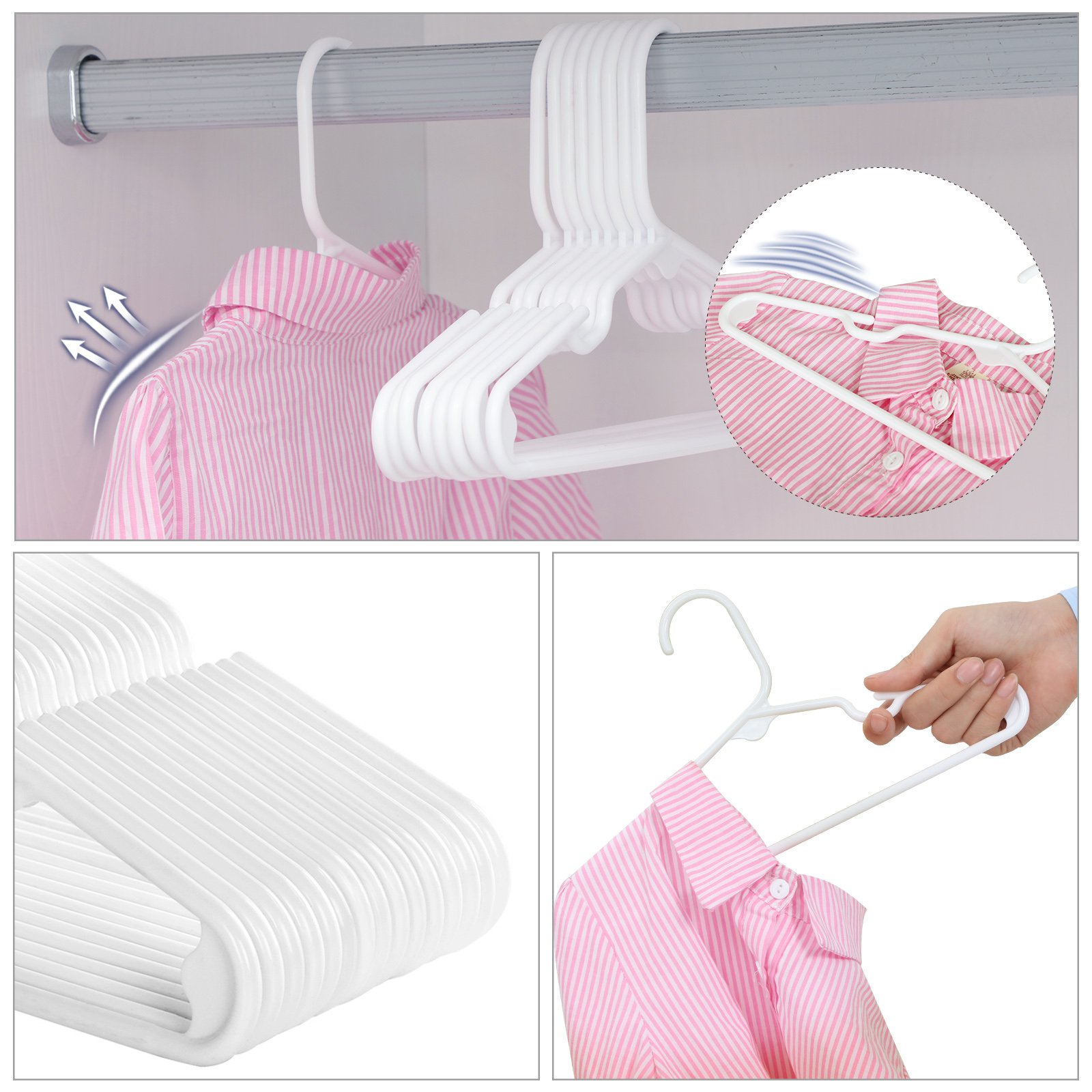 Songmics CRP06W-30 grucce bambini bianche set 30 salvaspazio