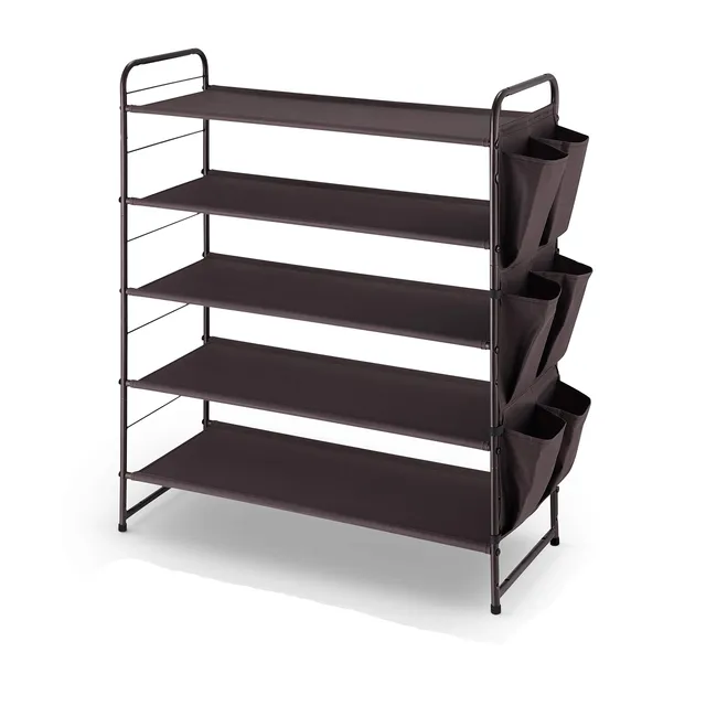 Simple Trending Scarpiera 5 Ripiani 68x29x80 cm Bronzo Metallo