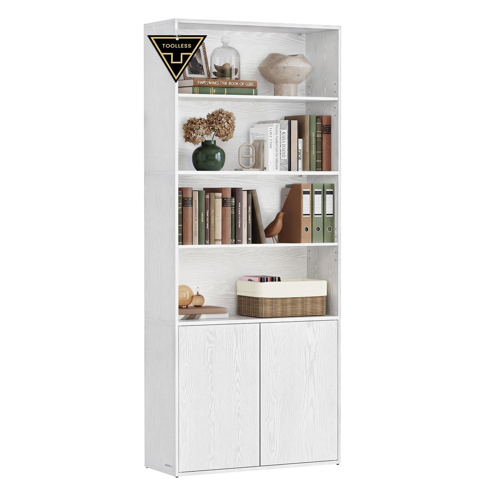 Songmics Home Libreria Alta 6 Ripiani Regolabili Salvaspazio