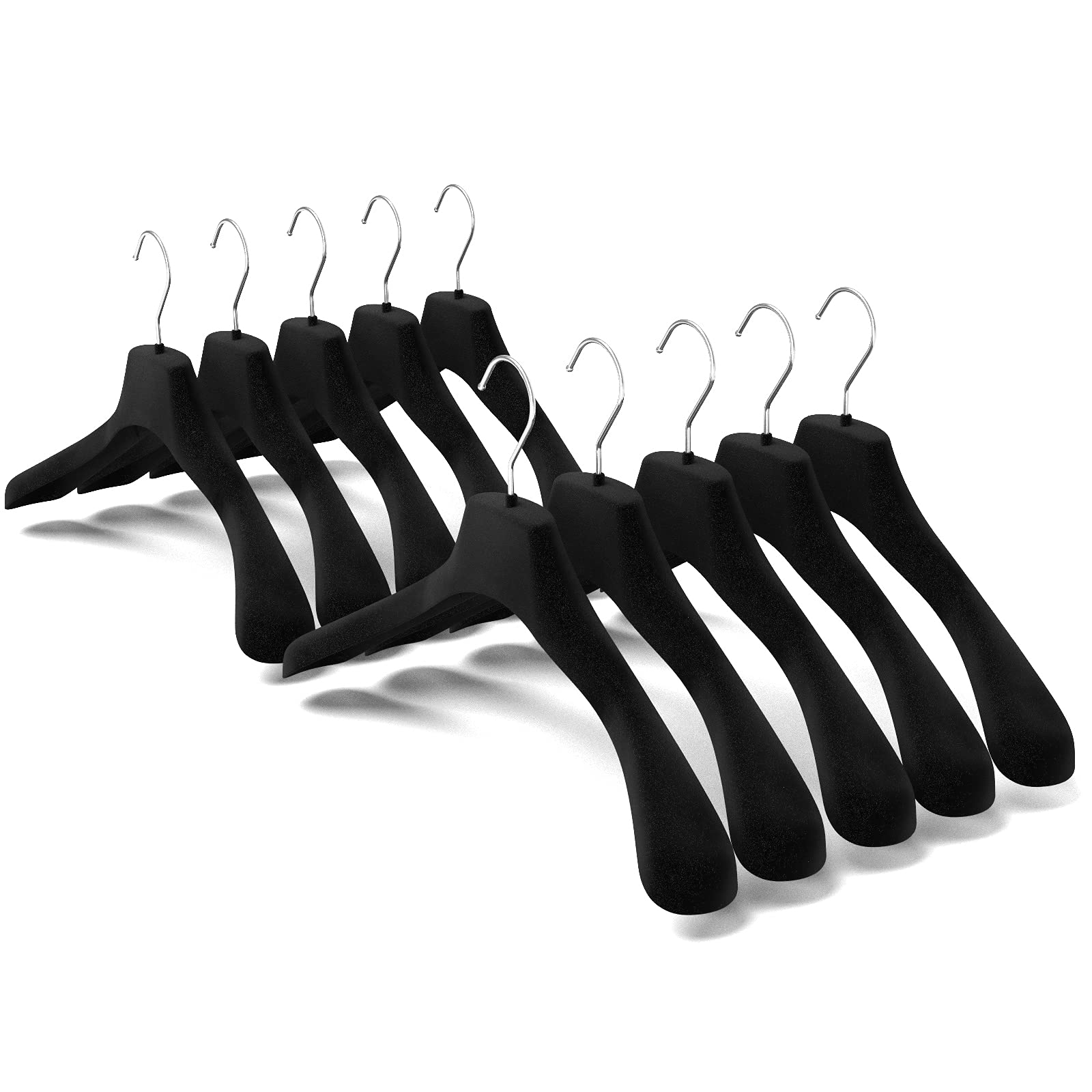 Mainetti Velluto grucce antiscivolo nero 38 cm 10 pezzi