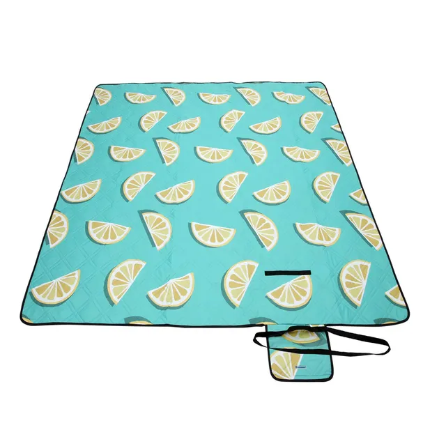 Songmics GCM085C01 Coperta Picnic Limone 200x200 cm
