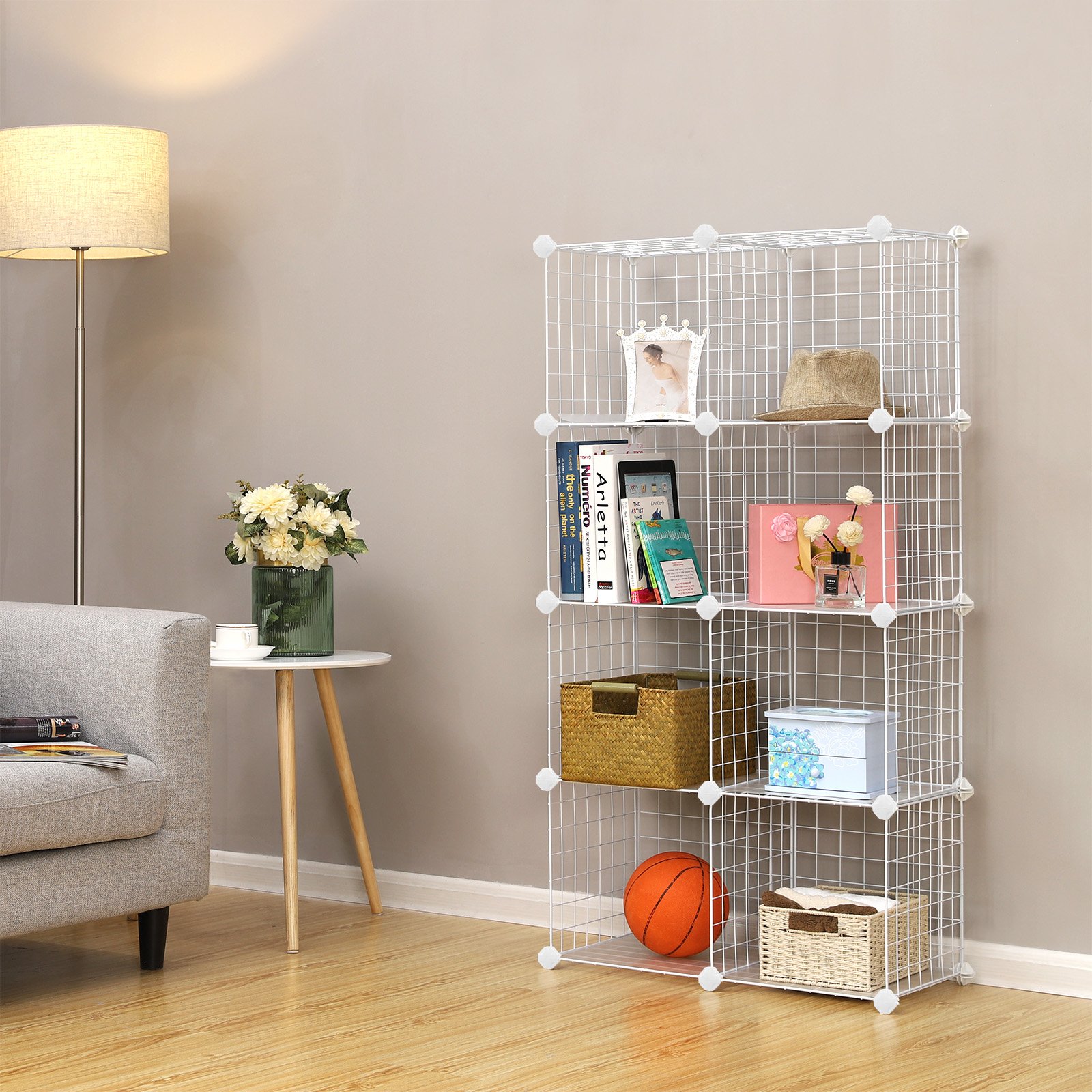 Songmics LPI115W scaffale modulare bianco 9 cubi