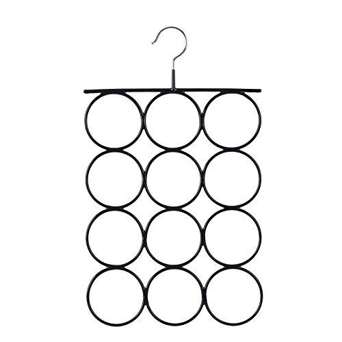Songmics CRI22B gruccia porta sciarpe 12 anelli metallo