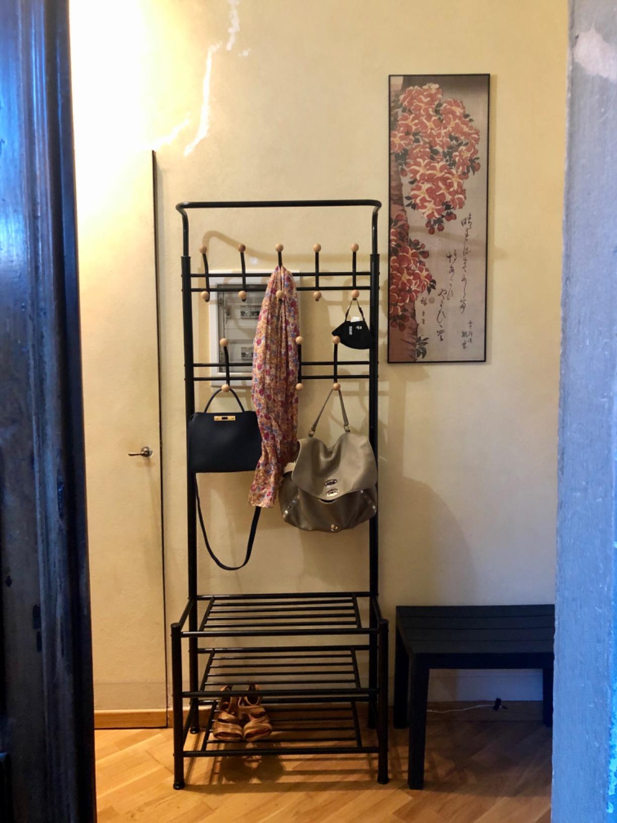 Songmics HSR04B stand appendiabiti nero 187 cm scarpiera