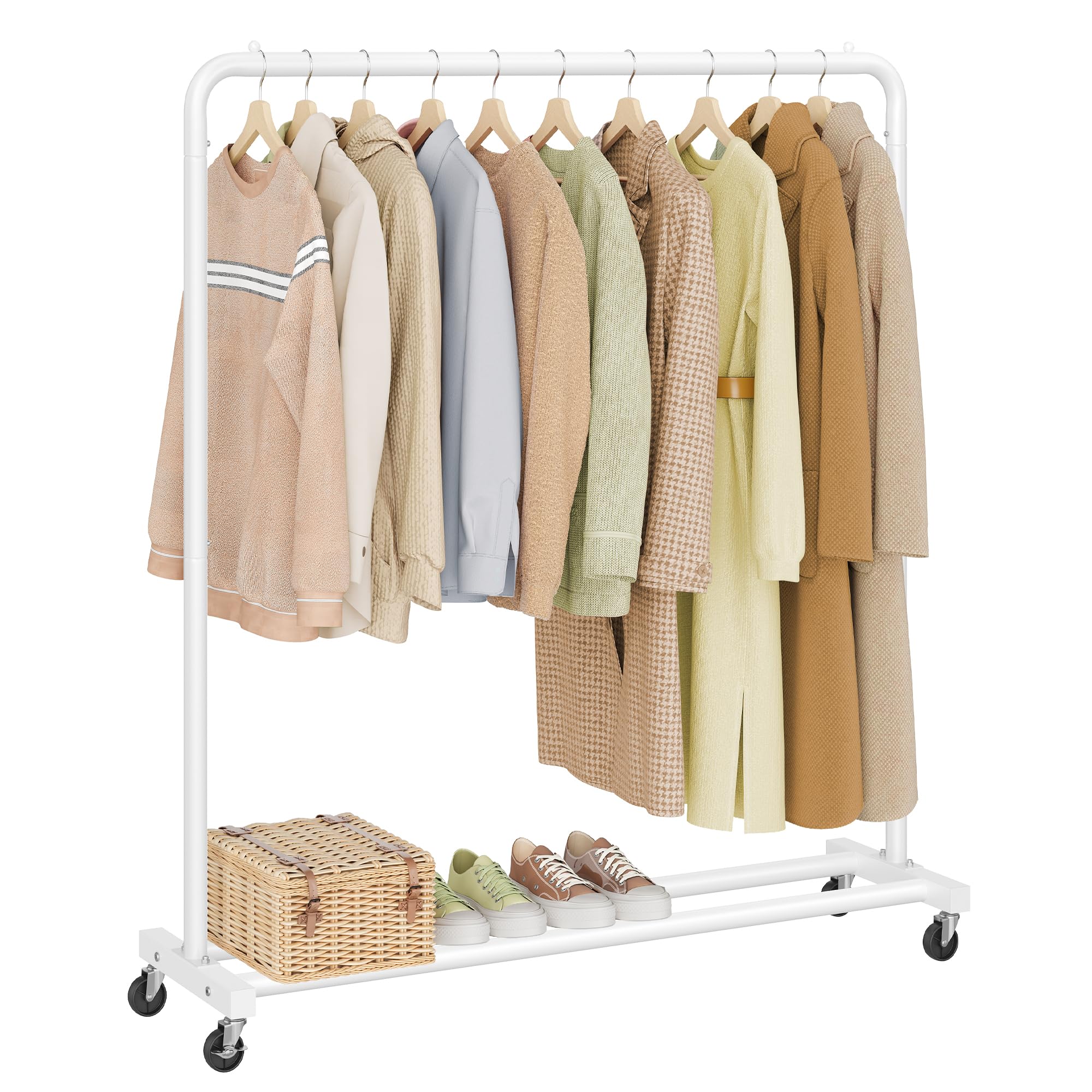 Songmics HSR017WG01 Stand Appendiabiti Bianco 38x110x141 cm