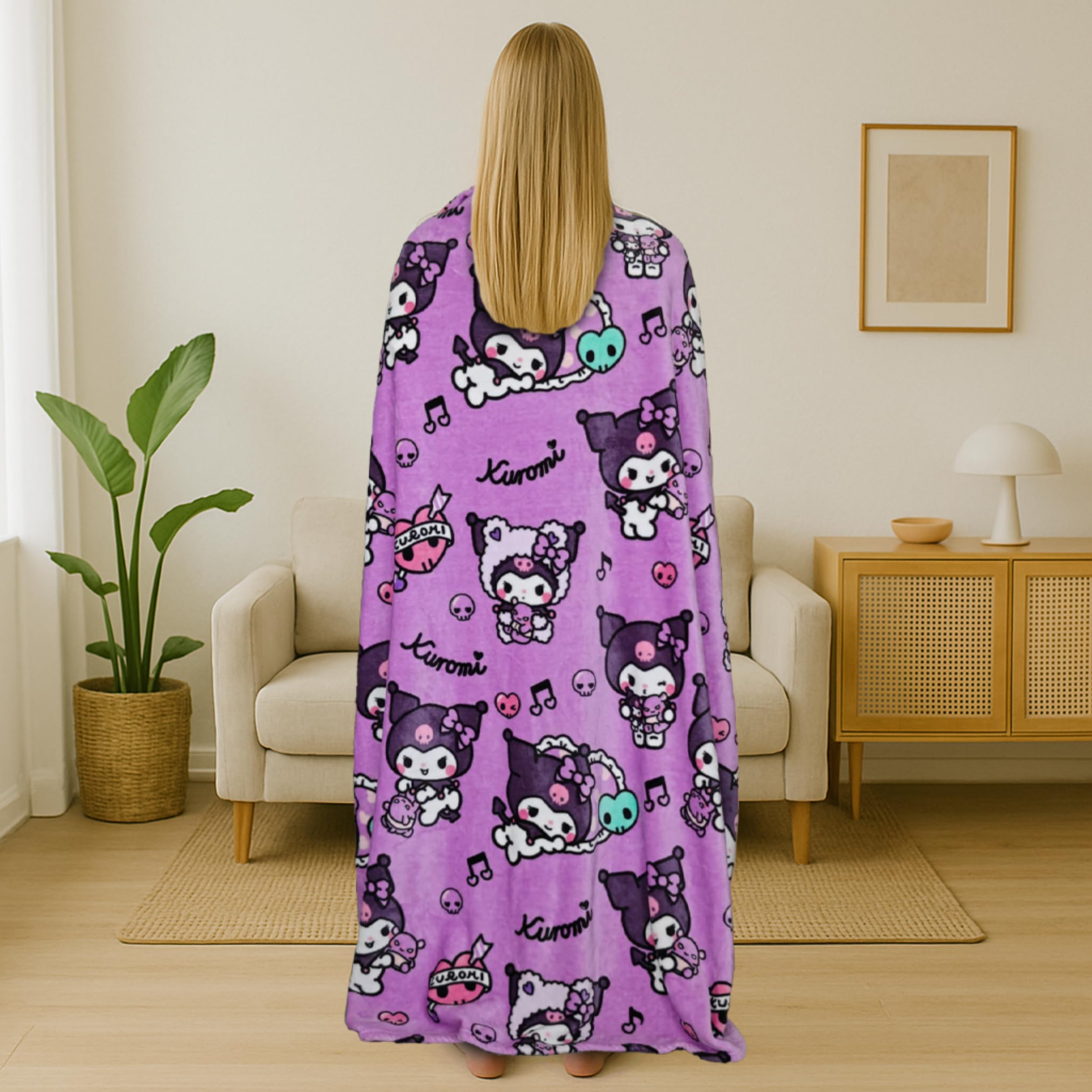 Kanguru Kuromi Plaid Pile Viola 130x170 cm Microfibra