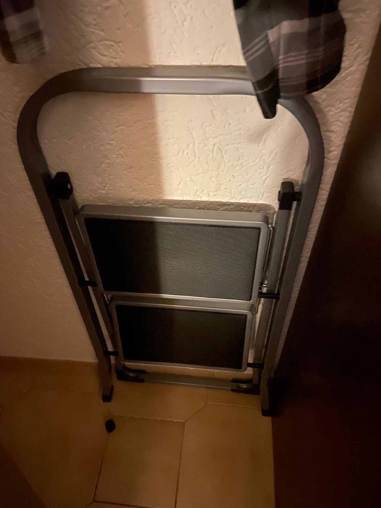 Songmics GSL03WT scaletta 3 gradini bianco acciaio 150 kg