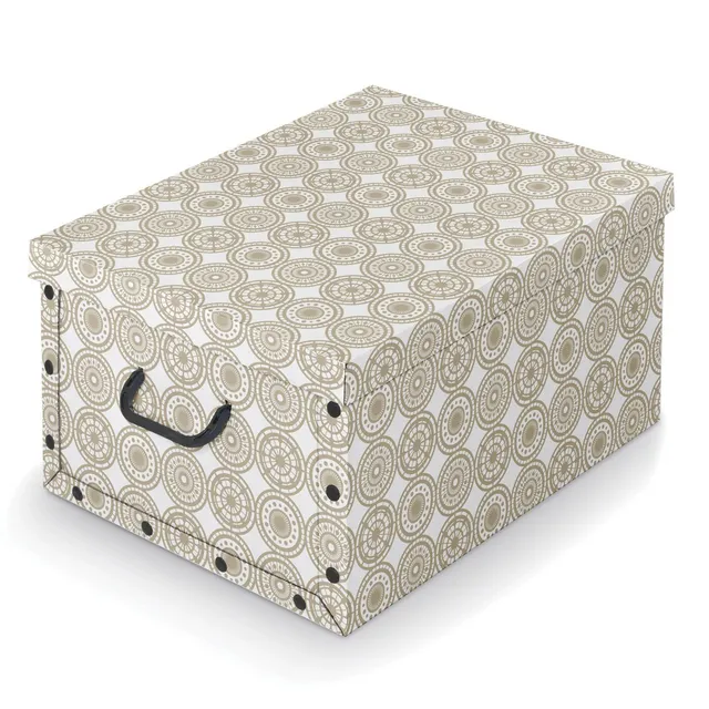 Domopak Living Ella Beige Scatola 39x50x24 cm con Maniglie