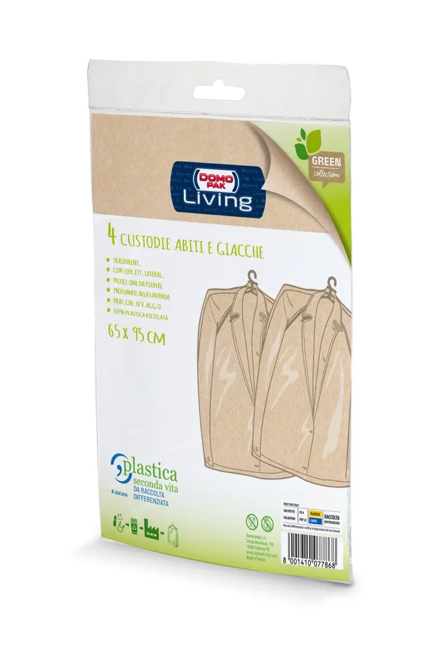 DOMO PAK Green Collection sacchetti antipolvere 65x95 cm 4 pezzi