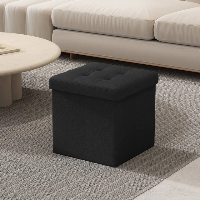 Songmics ULSF028G01 pouf contenitore pieghevole grigio