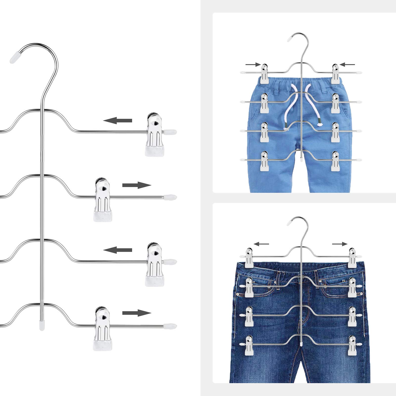 Songmics CRI042W01 grucce pantaloni salvaspazio 3 pezzi 32 cm