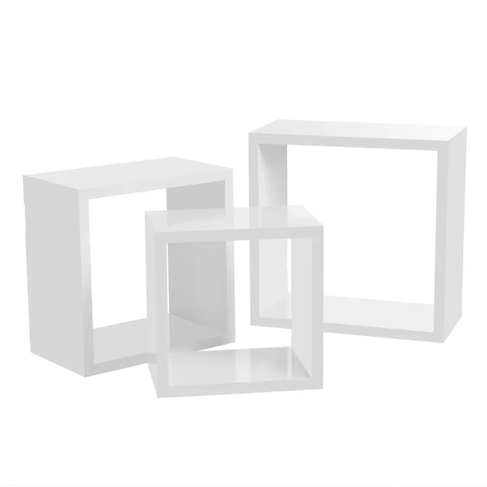 Songmics mensole da parete bianche set 3 profondità 15 cm