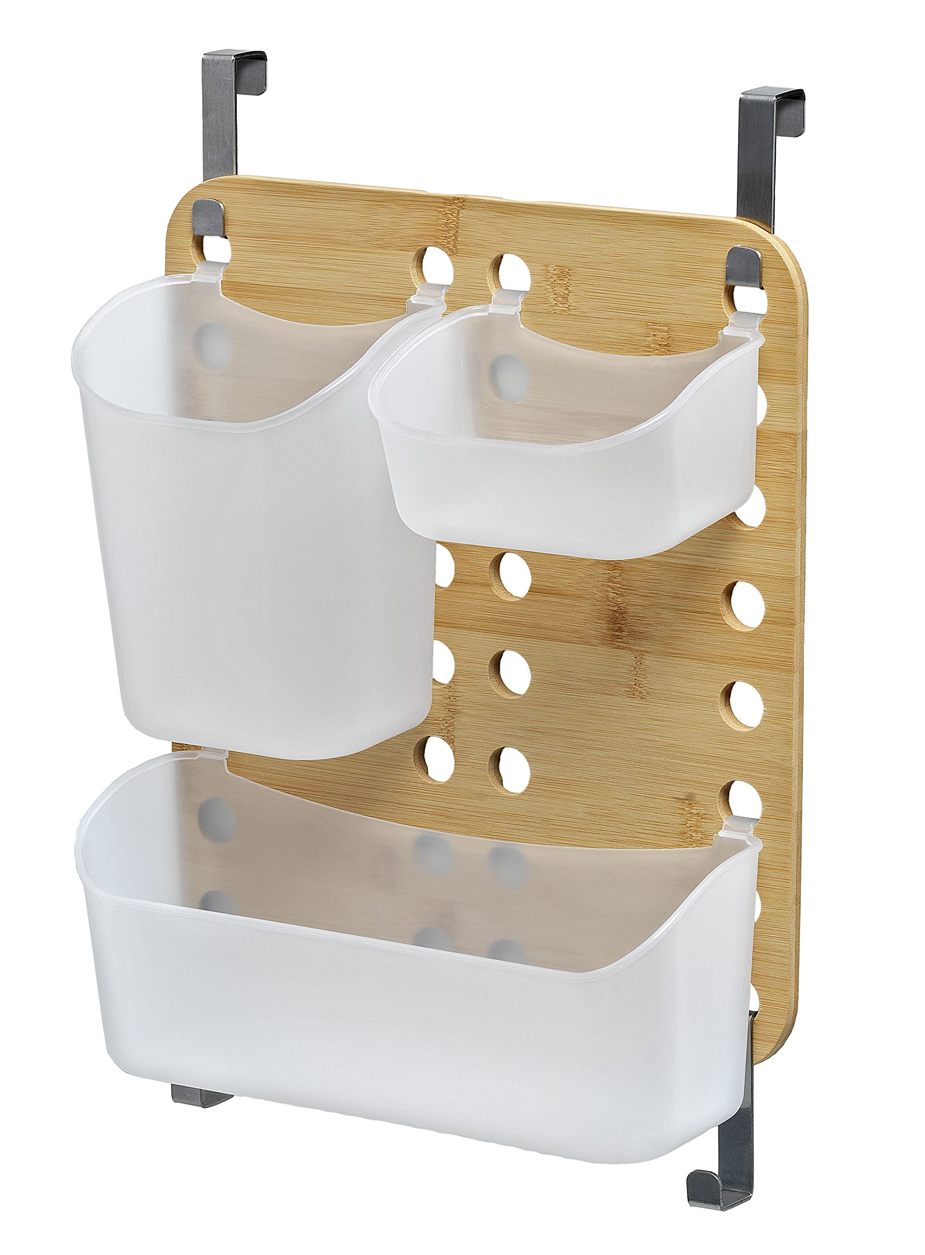 DOMO PAK LIVING Organizzatore Doccia Large Bamboo 3 Contenitori