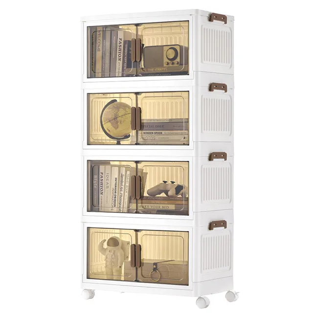 SONGMICS Dennys RLB450WZ01 cassettiera 4x45L bianca con ruote