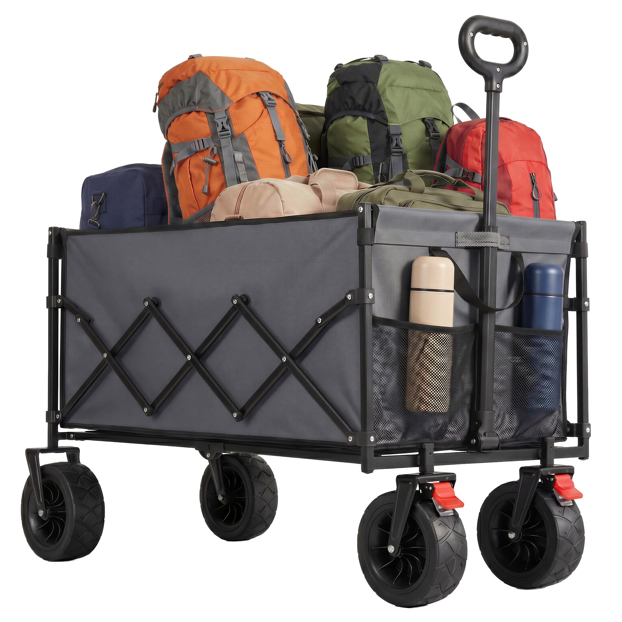 Songmics GFW909B01 carrello pieghevole 90 L nero portata 180 kg