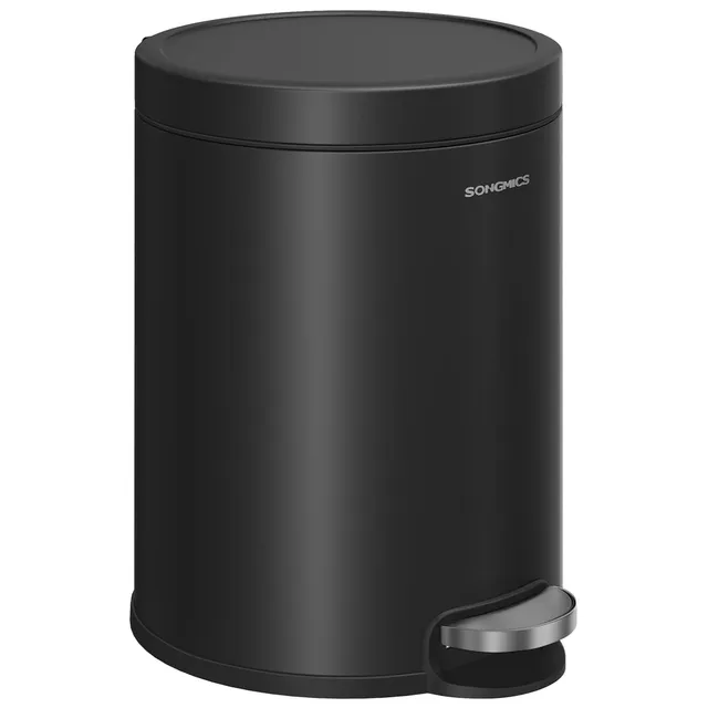 Songmics ULTB016WZ01 pattumiera bagno 6 L bianca pedale