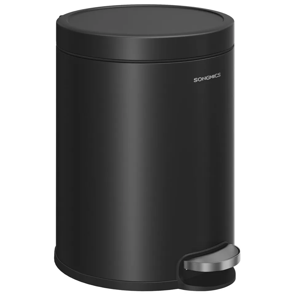 Songmics ULTB016WZ01 pattumiera bagno 6 L bianca pedale