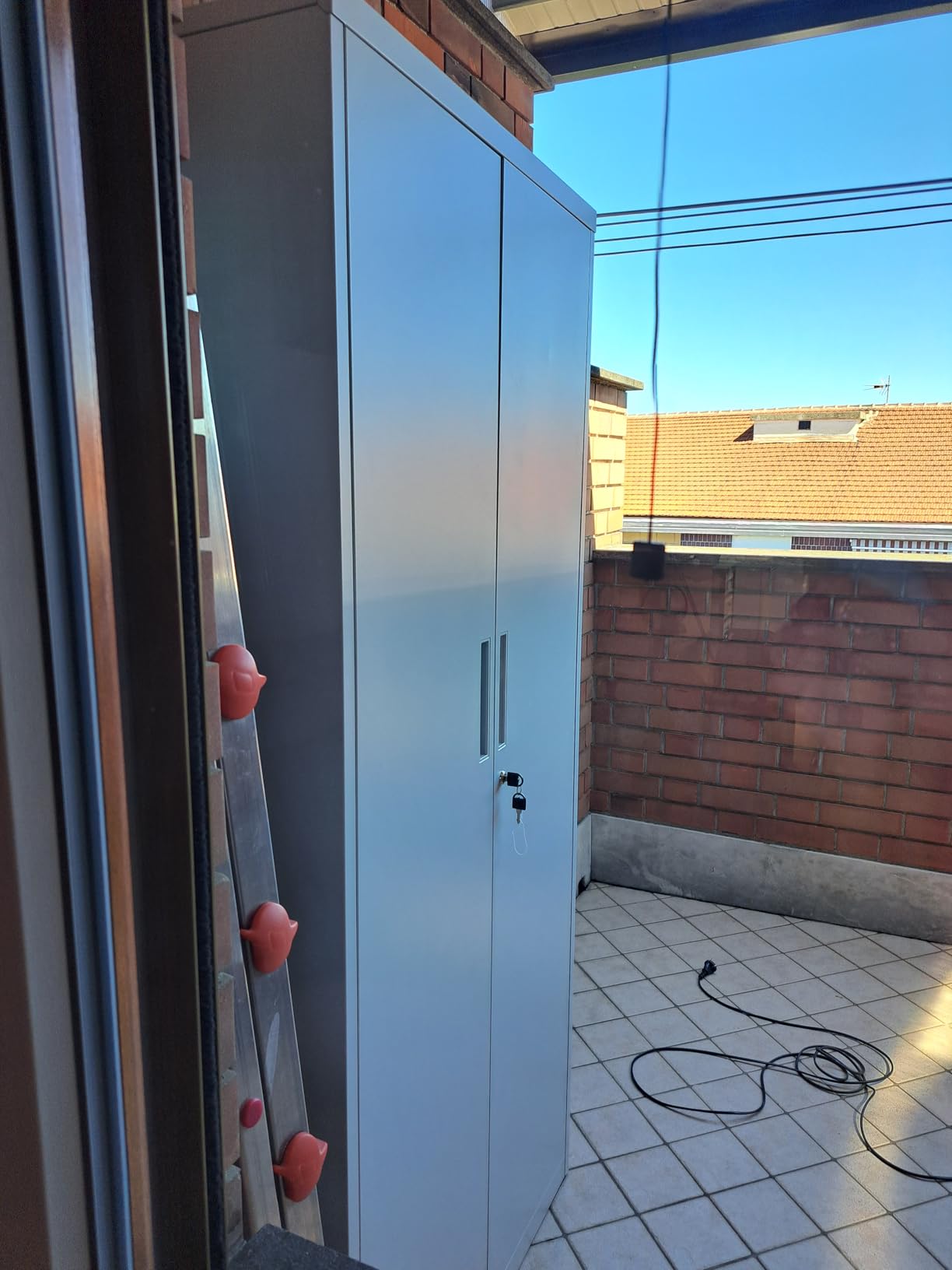 Songmics OMC014G01 armadio metallo 5 ripiani grigio 60x40x180
