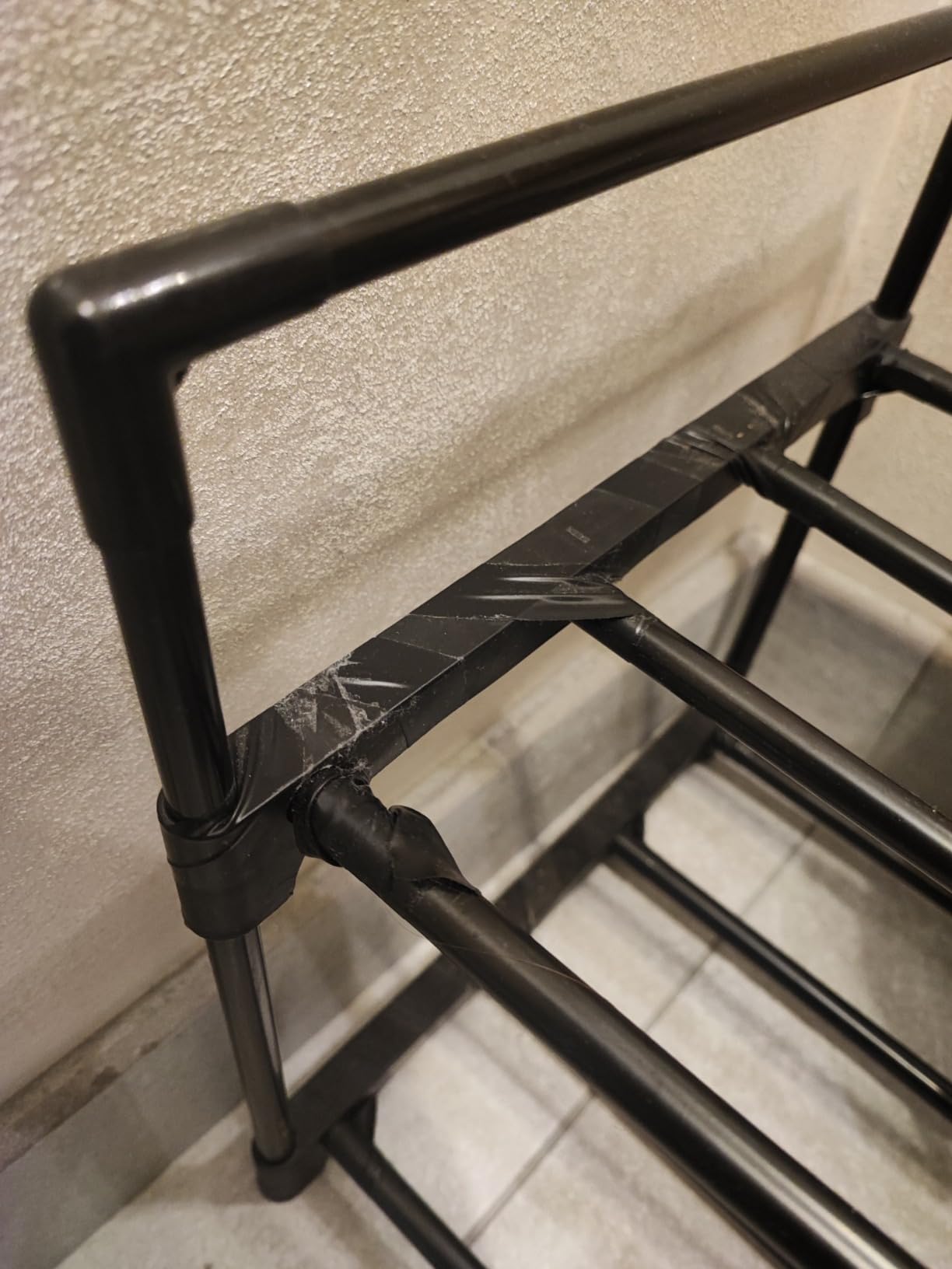 Songmics LSA303B02 scarpiera metallo nero 3 ripiani 16-20 paia