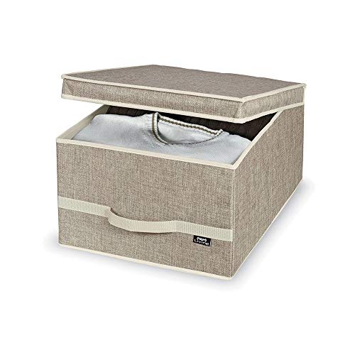 Domopak Living 915100 Scatola Armadio L Beige Effetto Lino