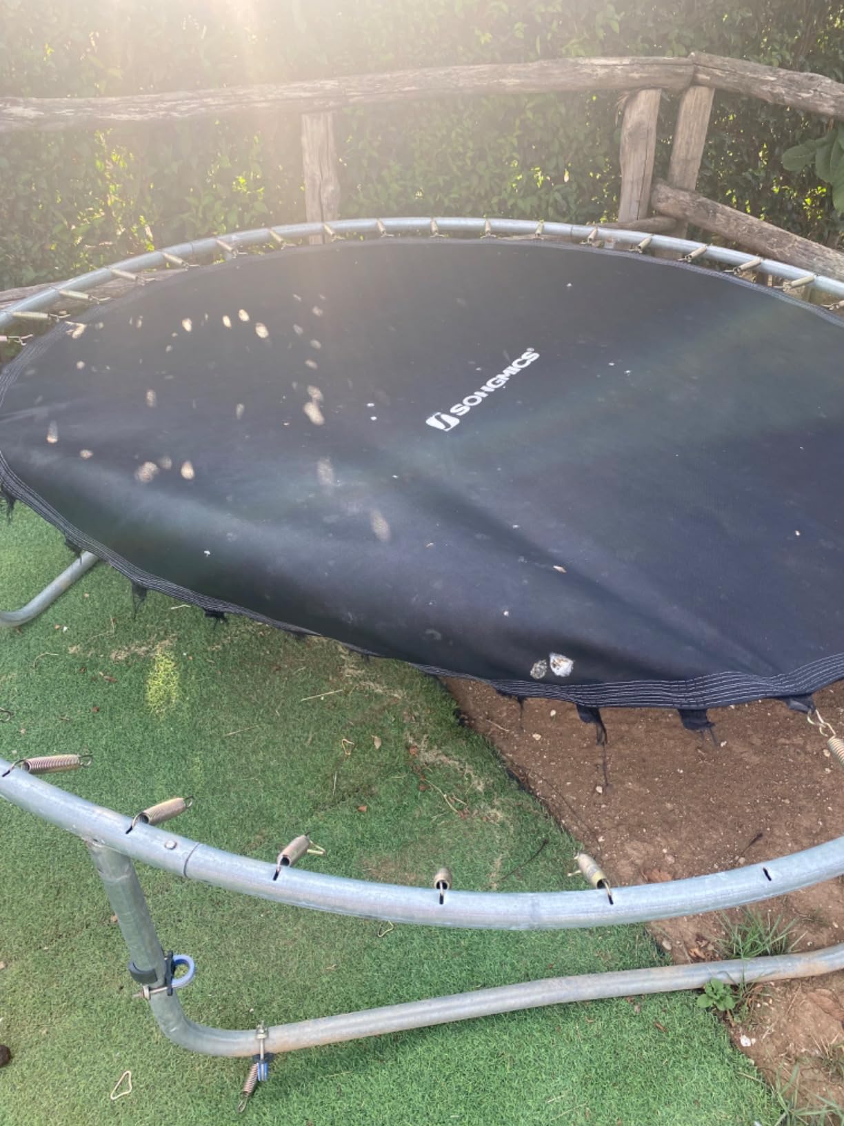 Songmics Tappeto Trampolino Ricambio Telo Ø 202 cm Nero