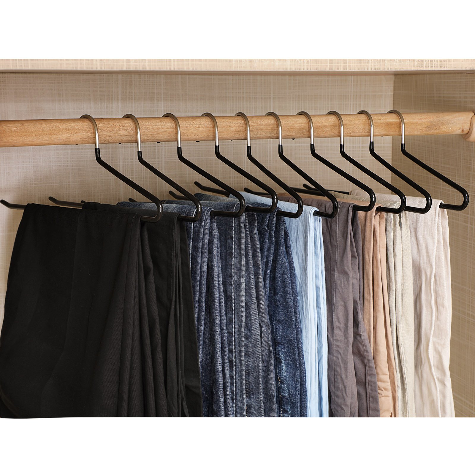 Songmics CRI00450 Grucce Pantaloni Metallo Nero 50 Pezzi 38 cm