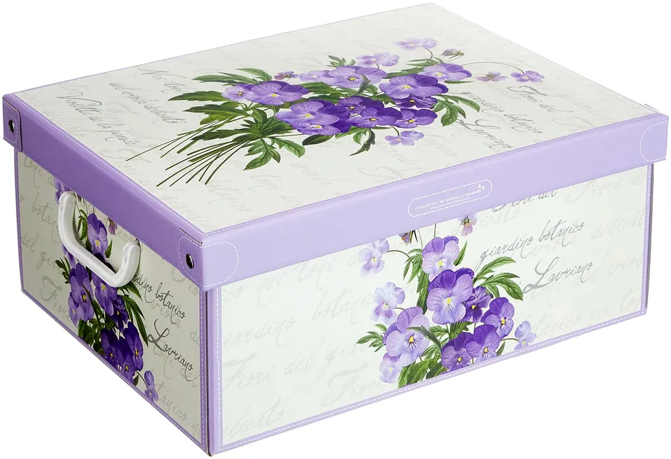 Lavatelli Scatola Cartone Violette Media 32x42x17,5 cm