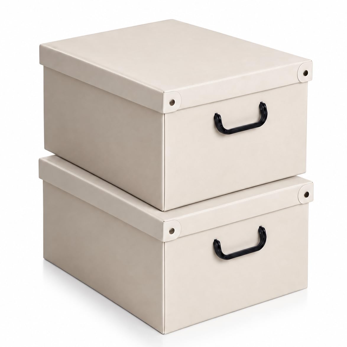 Lavatelli Scatole Organizer Armadio Grande Beige Set 6 da 45L