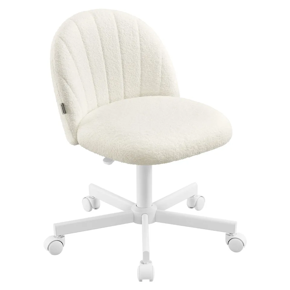 Songmics UOBG027WD01 Sedia Ufficio Teddy Bianco Crema