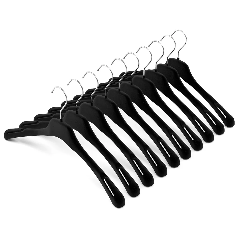Mainetti Velluto Top grucce antiscivolo nero 10 pezzi 41 cm