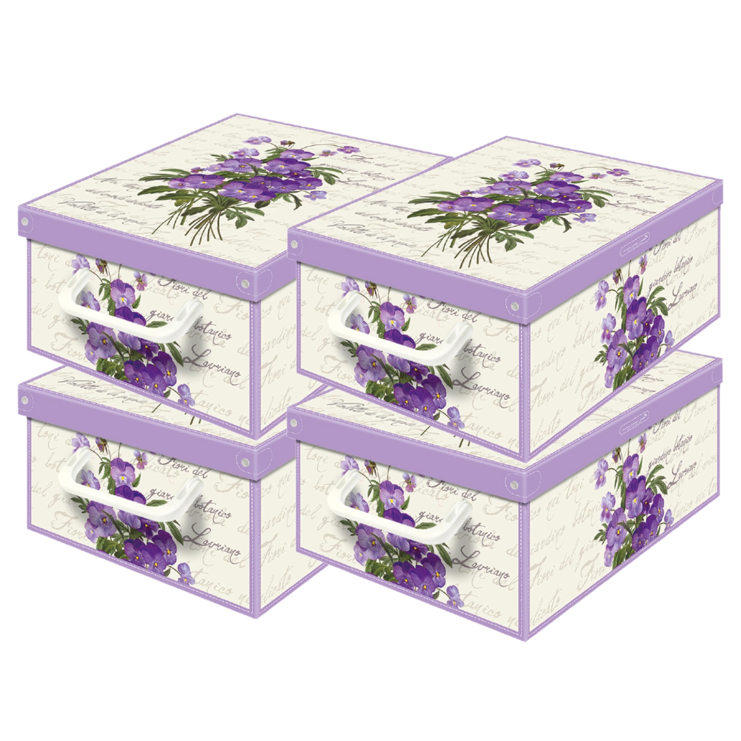 Lavatelli Scatole Organizer Violette 25x35 cm 4 Pezzi