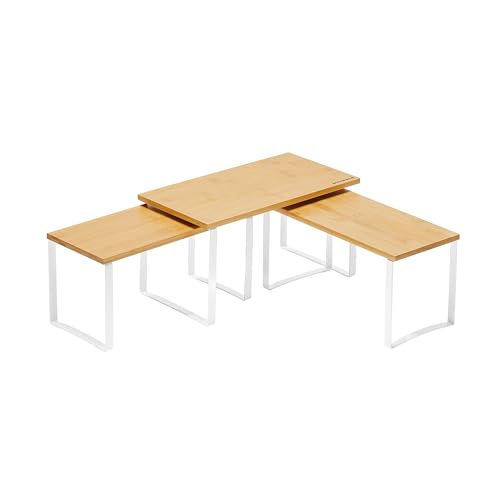 Songmics KCS014W01 scaffale cucina set 3 pezzi impilabile