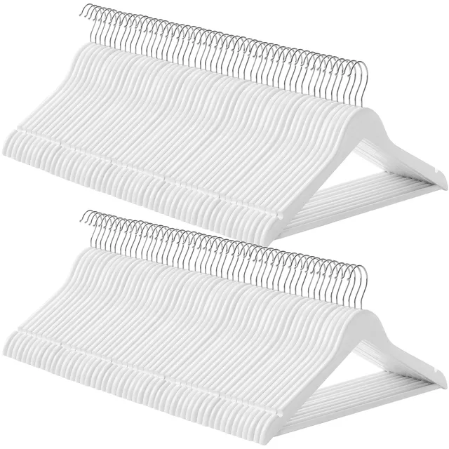 Songmics CRW03W-100 grucce legno bianco 100 pezzi antiscivolo