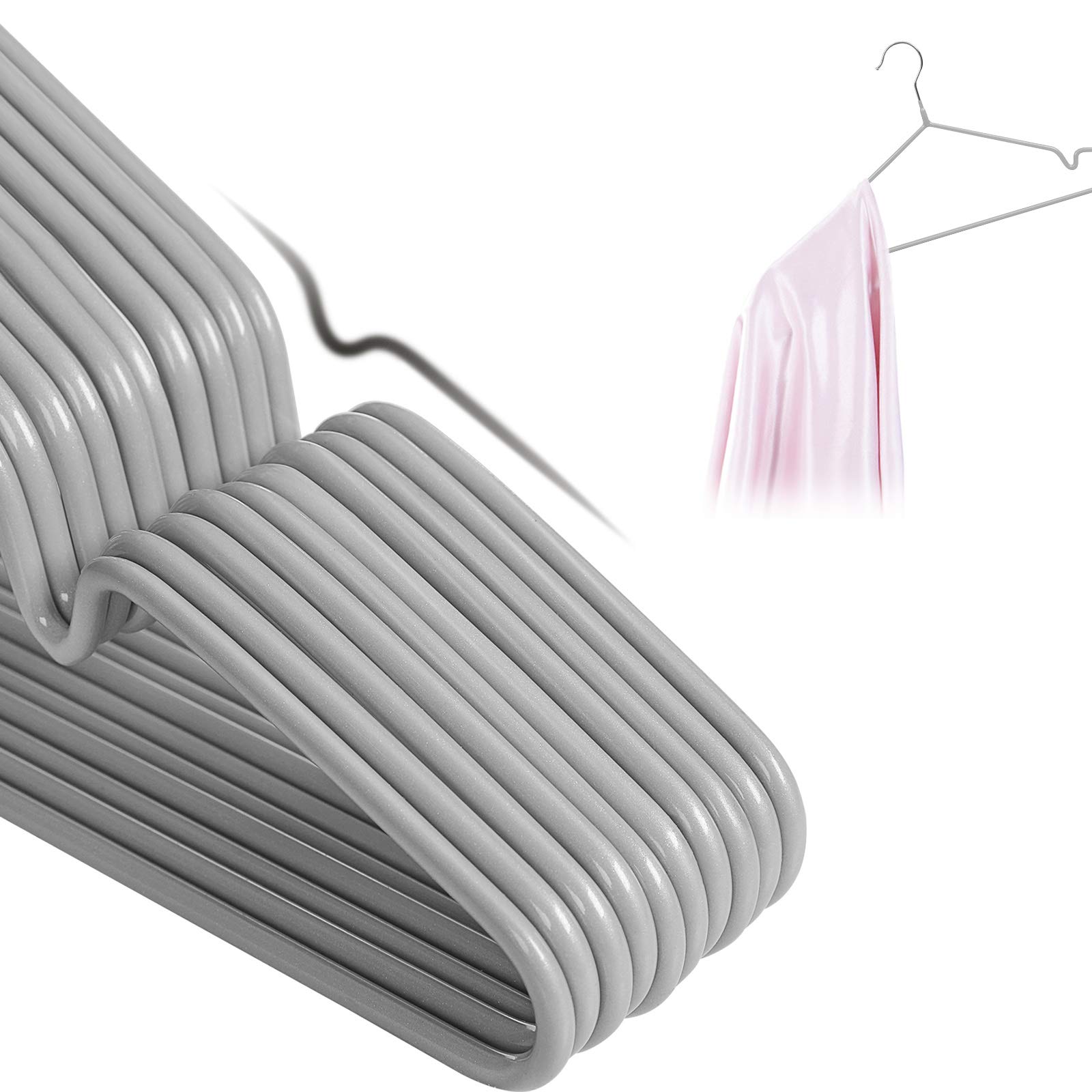 Songmics CRI33G20 grucce metallo 20 pezzi grigio antiscivolo