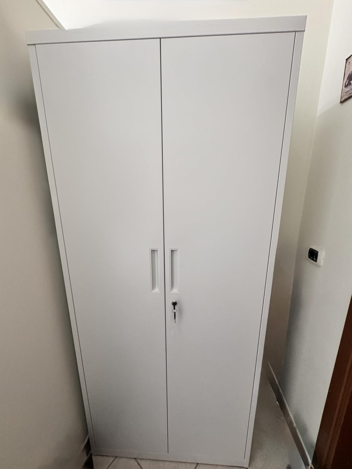 Songmics OMC014G01 armadio metallo 5 ripiani grigio 60x40x180
