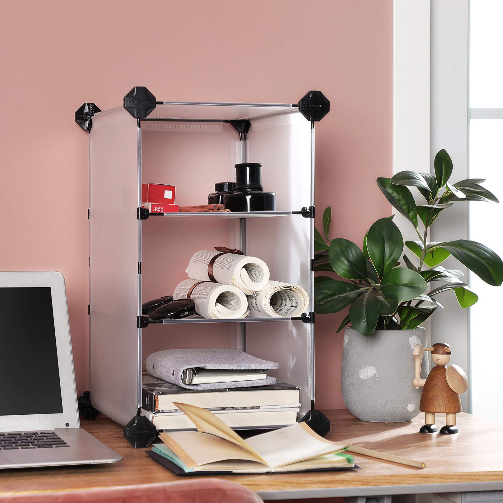 Songmics LPC505W scarpiera modulabile 30 scomparti bianca