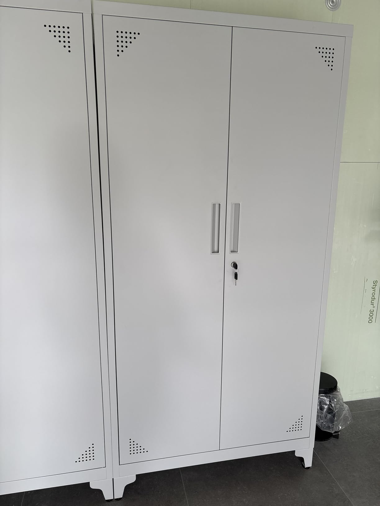 Songmics OMC018GJ01 armadio metallo grigio opaco con chiave