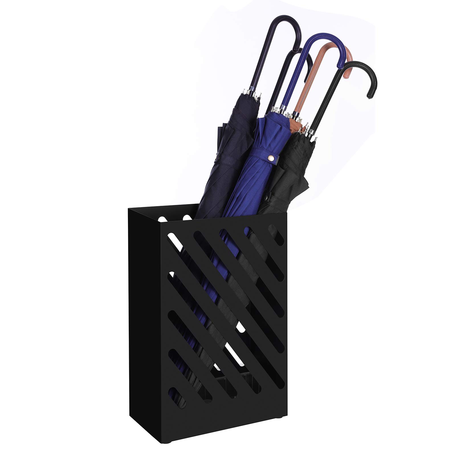 Songmics LUC03BK portaombrelli nero traforato