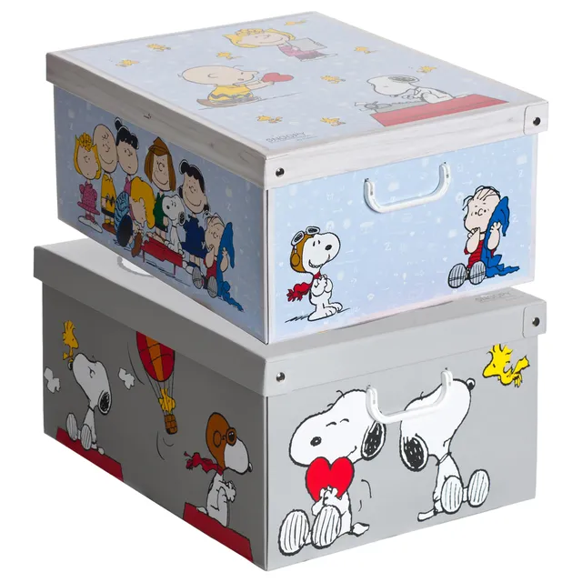 Lavatelli Snoopy Mix scatole armadio cartone 49x40x24 cm 2 pezzi