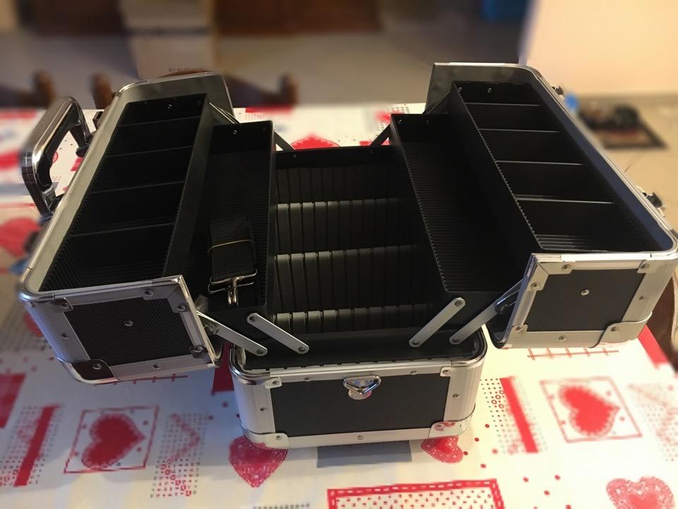 Songmics JBC228 Valigetta Portatrucchi Nera con Tracolla