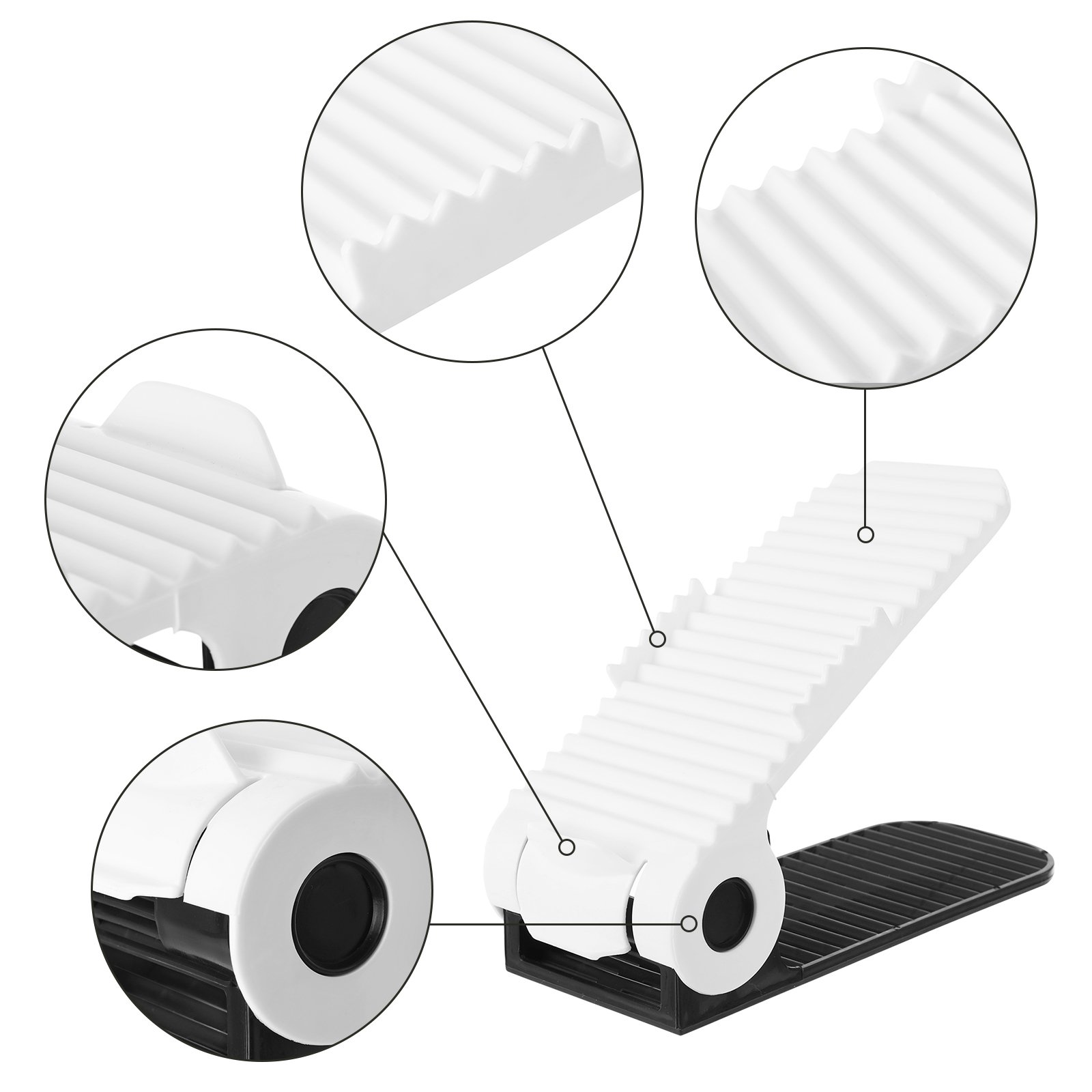 Songmics LSP34BW portascarpe regolabile 12 pezzi bianco-nero