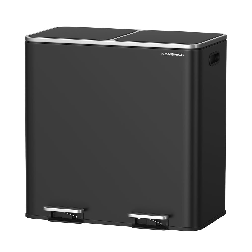 Songmics pattumiera cucina 2x40L 2 scomparti con sacchi