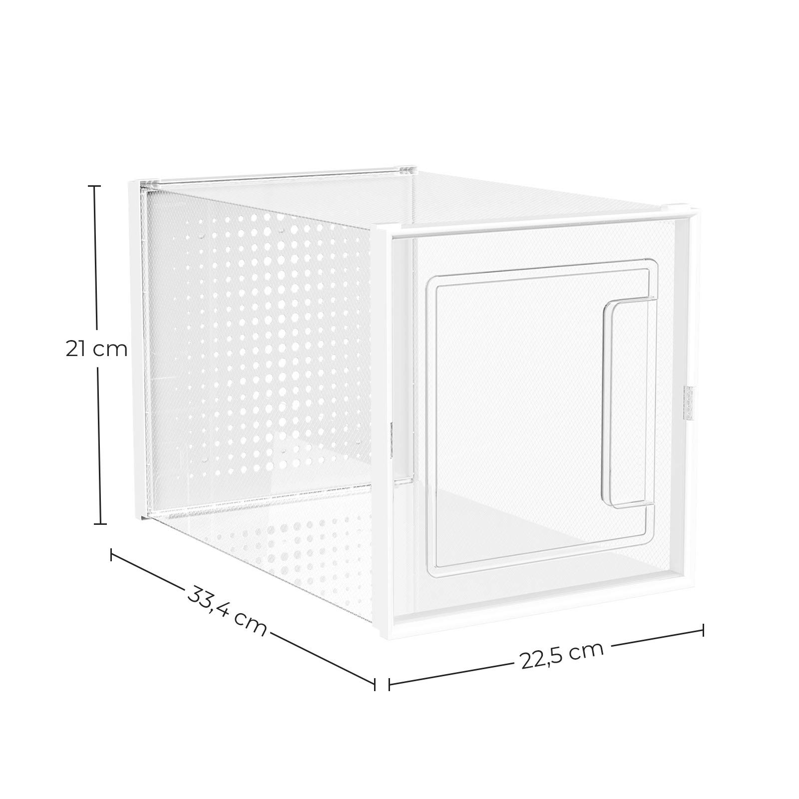 Songmics LSP001W01 Scatole Scarpe Tacchi Set 10 Pz Trasparenti