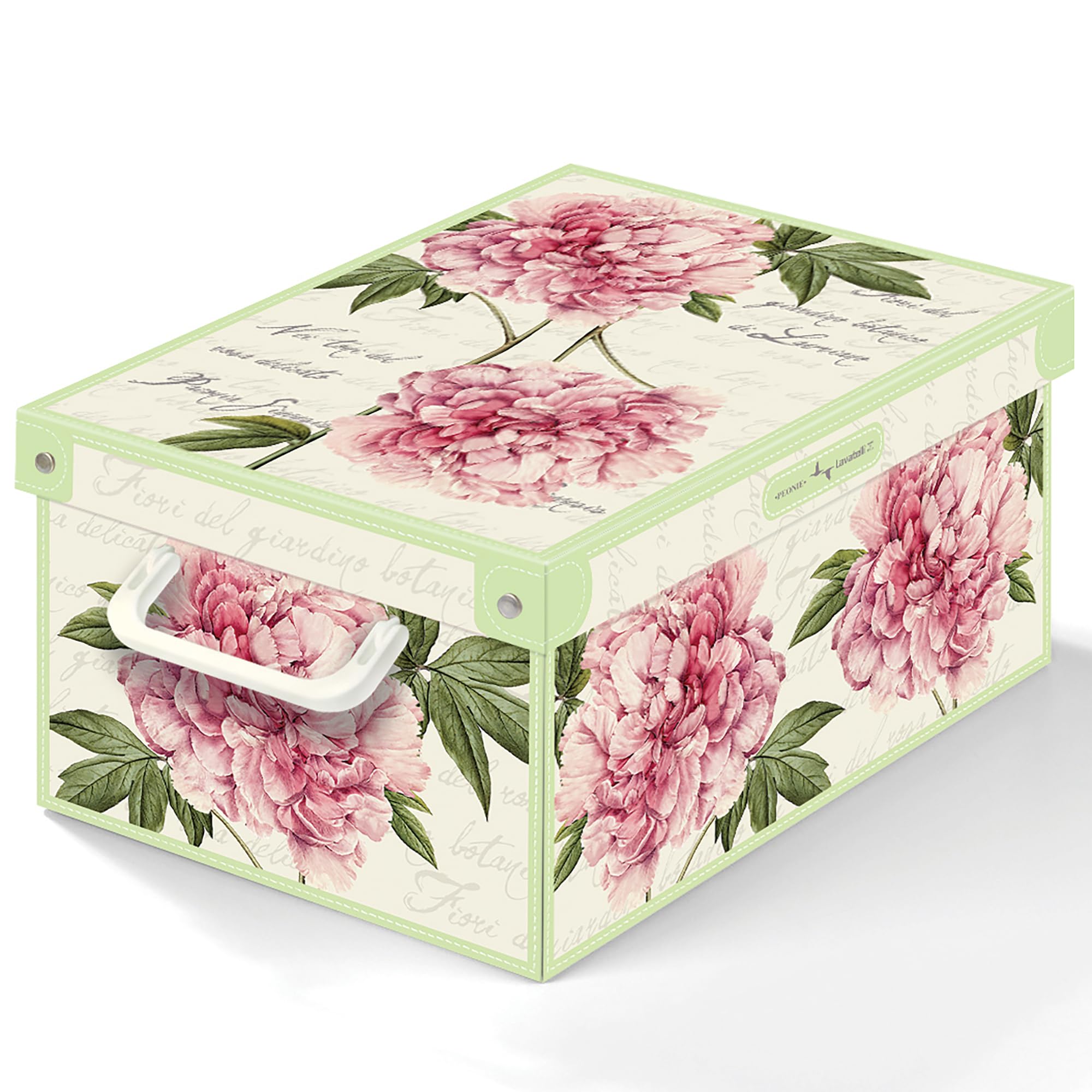 Lavatelli Scatola Cartone Peonie Media 32x42x17,5 cm