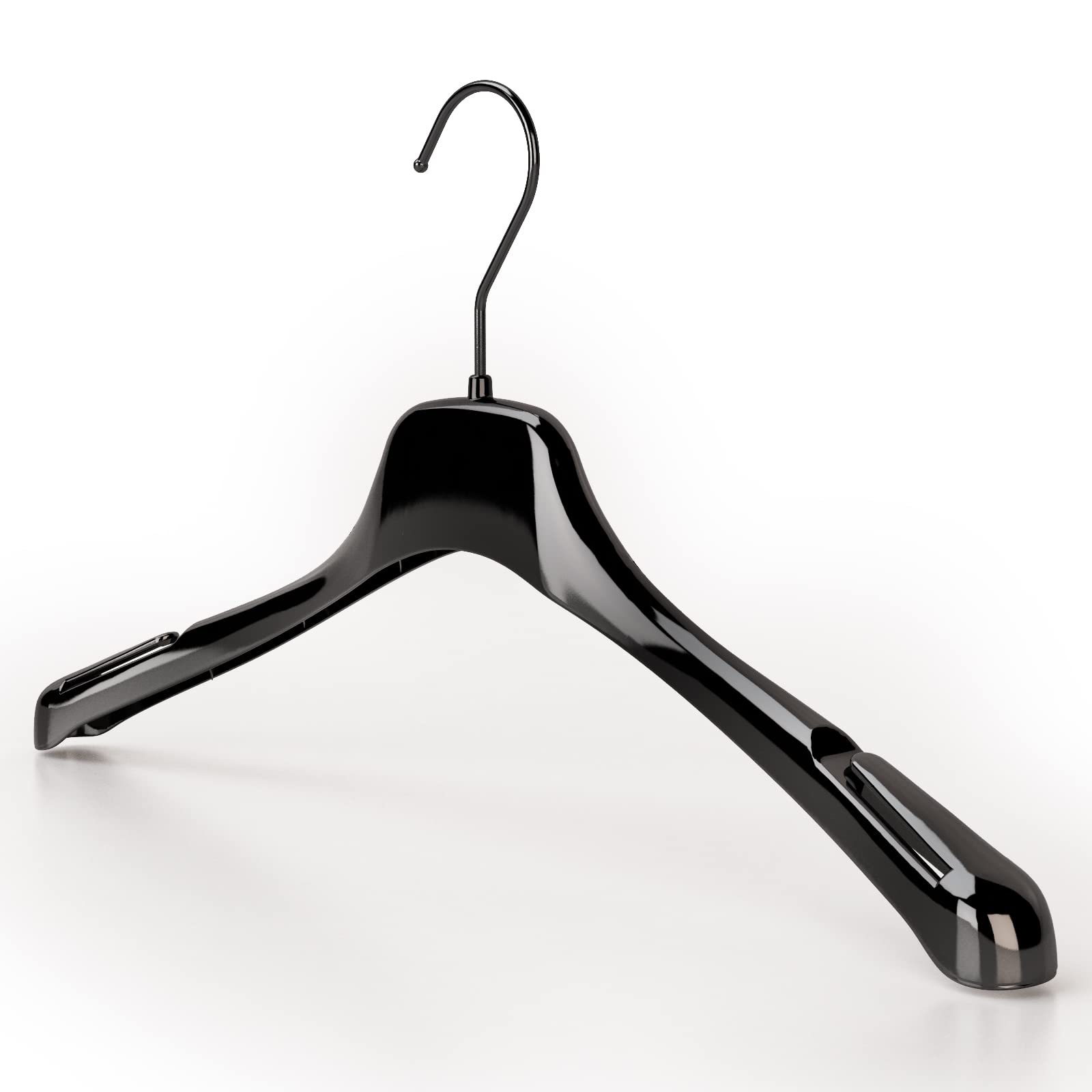 Mainetti Start Grucce 38 cm Nero Lucido 10 Pezzi Salvaspazio