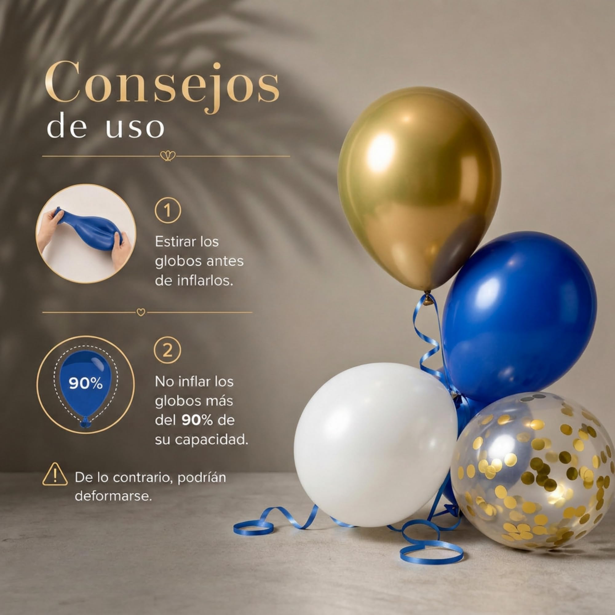 Ediesi palloncini blu e oro 30 cm 52 pezzi compleanno