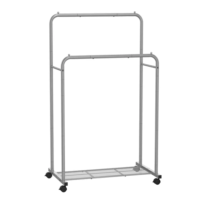 Songmics appendiabiti metallo 92,5 cm con rotelle e ripiano